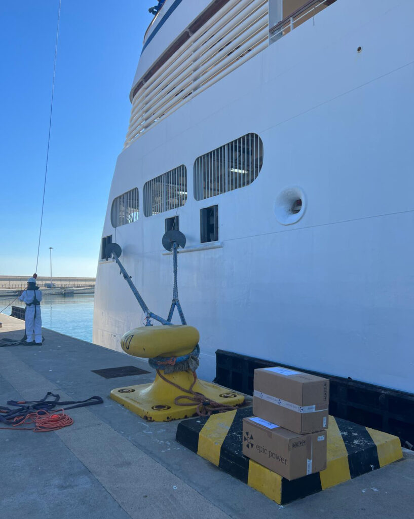 Energy recovery system for elevators installed in cruise ship