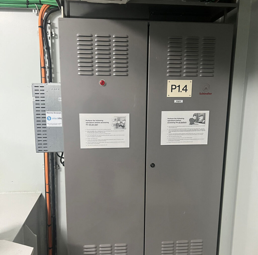 Energy recovery system for elevators installed in cruising ship